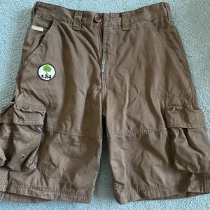 Lrg brown 'simplified short' 32 waist vintage cargo shorts